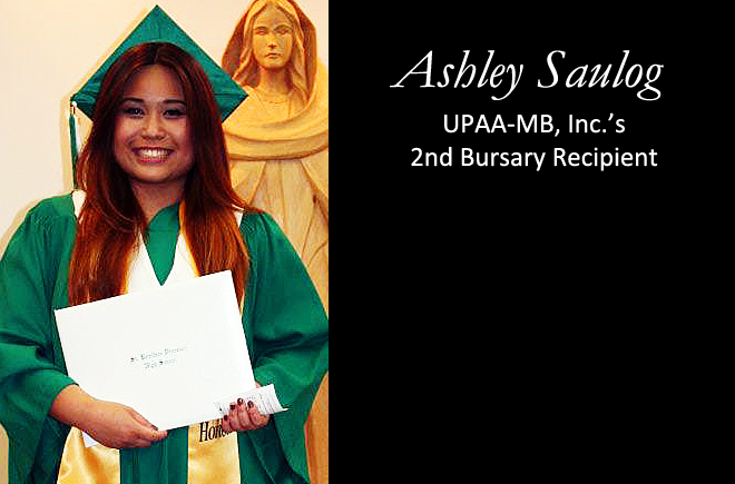 Ashley Saulog Receives 2012 UPAA-MB Inc.’s Bursary Award